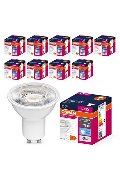 Osram LED Value PAR16 6.9W GU10 4000K Soğuk Beyaz Ampul 10 Adet