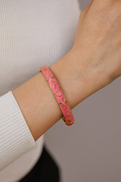 Merand Pink Gold Color Flower Pattern Women's Bracelet – Elegant and Stylish Design