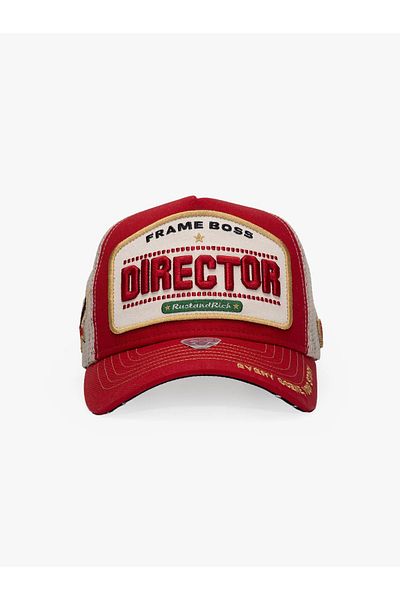 RustandRich Women Men Red Trucker Hat Professional Collection Director
