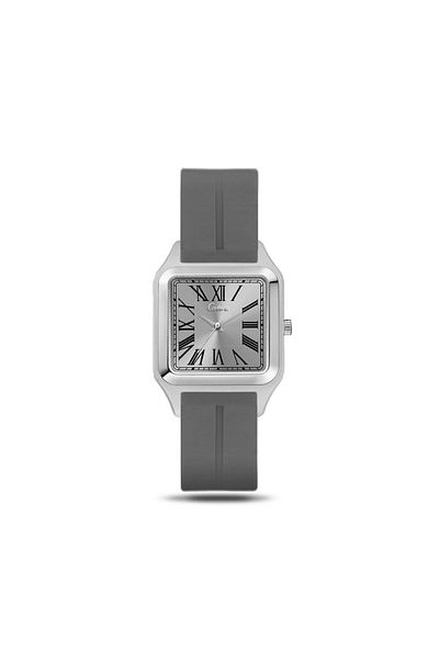 catera Men's watch, silver frame, gray strap