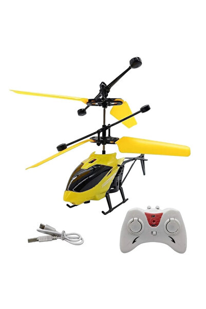 Motion Sensor Operated Charged Yellow Helicopter - Toy Helicopter