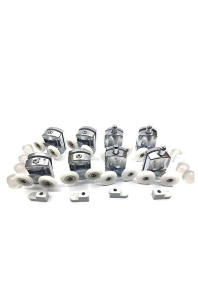 AYRINTISHOP Duşa Kabin Metal Teker 8 li Set Aksesuarlar Dahil Teker Çap 24mm