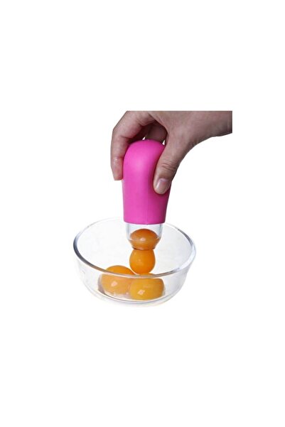 dalip Egg Yolk Separator, Plastic and Food-Grade Silicone, Pink