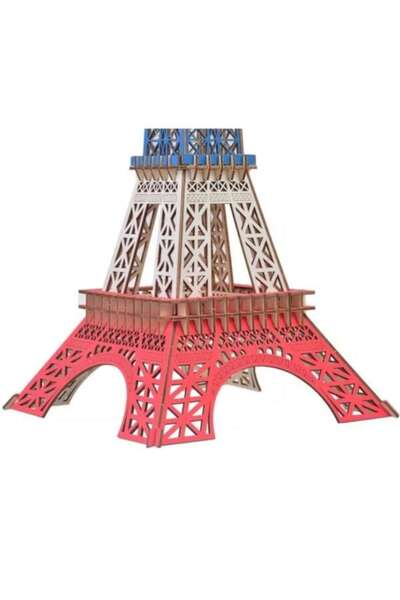 Star Master Wooden Construction Set 3D Model, Eiffel Tower, 96 Pieces, 14+ Years