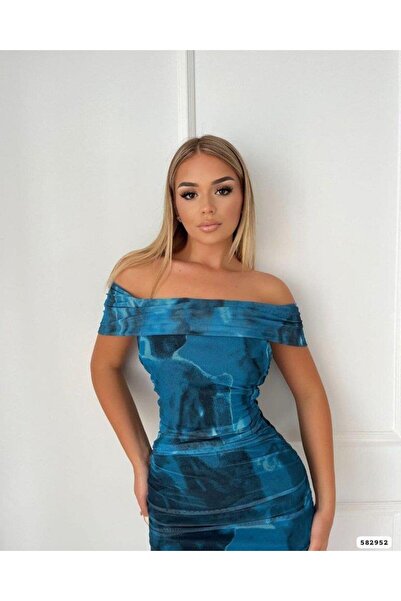 Genel Markalar Kadın Madonna Yaka Tül Elbise