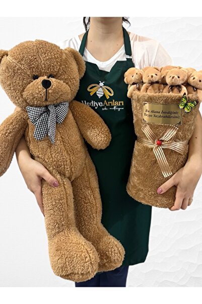 MEGA KANYON Sizlere Özel Büyük Boy Kahverengi Ayıcık Buketi ve Kahverengi Büy...