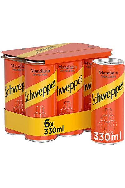 OEM Schweppes Mandarine Carbonated Soft Drink, Can 6 x 0.33l