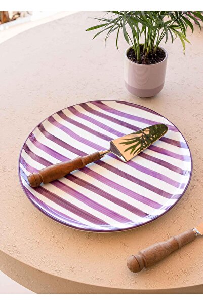 The Mia Joy Servis Tabağı Mor 30 cm