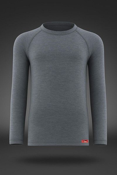 Blackspade Children's Long Gray Sleeve Thermal Undershirt 2Nd Level – Winter Heat Protective Underwear New