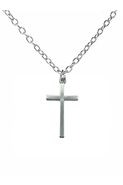 Herşey Nota Minimalist Haç Figürlü Unisex Kolye – 60 cm Zincirli, Şık & Zarif...