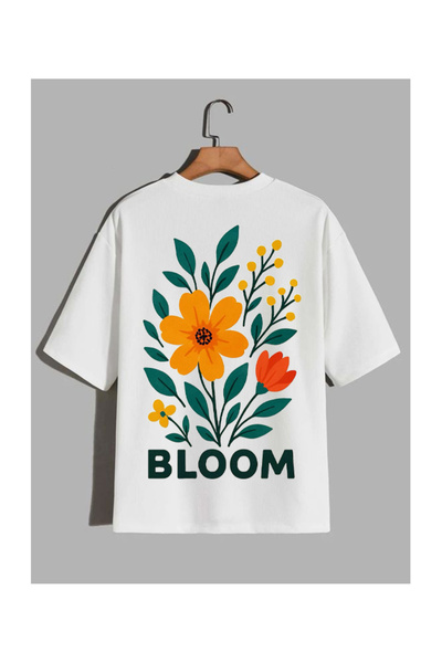 Sebesta Fashion New Season Flowers Printed Cotton T-Shirt Sebesta Fashion