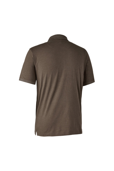 Deerhunter Gunnar Polo Shirt, Brown Leaf Melange