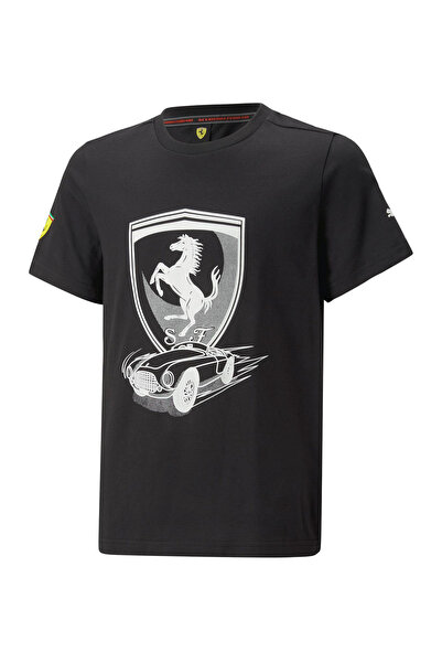 Puma تي شيرت Ferrari Race Big Shield - أسود