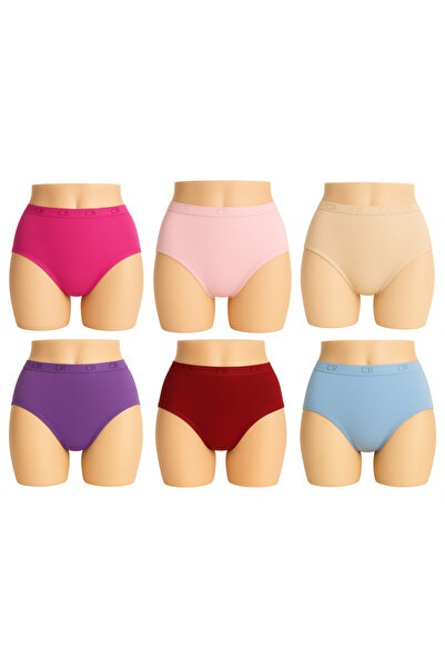 City Rose Fashion مجموعة مكونة من ستة ملابس داخلية نسائية قطنية قابلة للتمدد ...