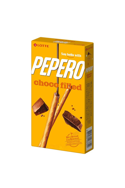 Lotte بسكويت بيبيرو بالشوكولاتة - محشو بالشوكولاتة 45 جم