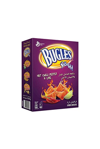 Bugles ذرة سناك بالفلفل الحار والليمون 125 جرام × 18