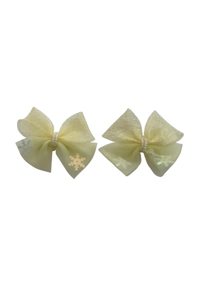 morbella Girl's Glittery Bow Buckle Set (Piece of 2) – Yellow