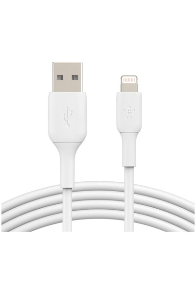 Belkin BOOST CHARGE USB-A to Lightning Cable, PVC, 2M, White