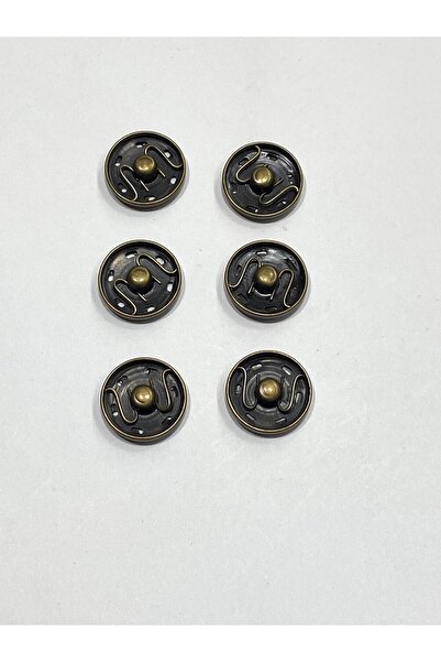 karantuhafiye Metal Snap Fastener / Coat Cardigan Snap Fastener / Set of 6 / ...