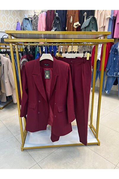 ONE WAY FASHION طقم رسمي فاخر من قماش دبل كريب