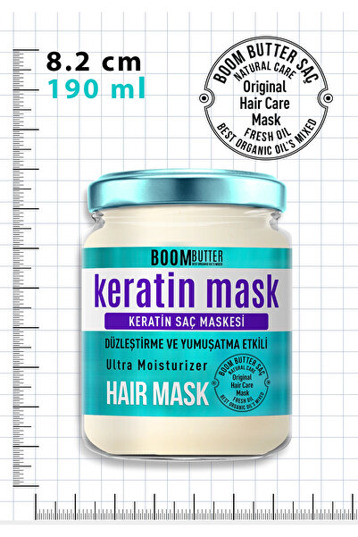 BOOM BUTTER Güçlendirici Onarıcı Keratin Saç Maskesi 190 ml