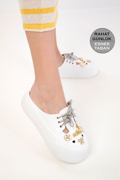 SOHO White Women's Slippers 20406