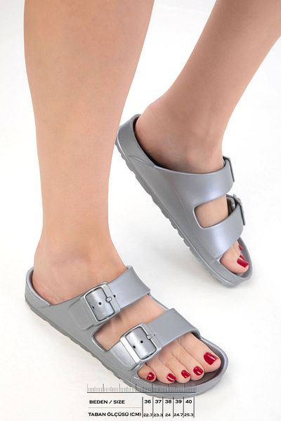 SOHO 16179 Women's Silver Slippers