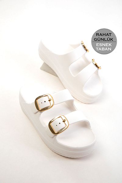 SOHO White Women's Slippers 20726