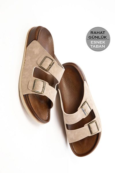 SOHO Beige Women's Slippers 20736