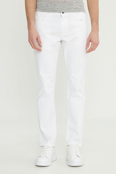 ALTINYILDIZ CLASSICS White 360 Degree - Comfortable Slim Fit Men's Trousers that Stretches All Directions