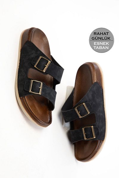SOHO Black Women's Slippers 20736