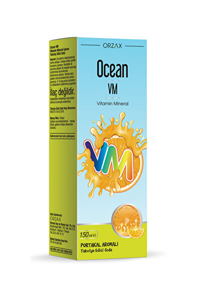 Ocean Vm Vitamin Mineral 150ml Portakallı Şurup