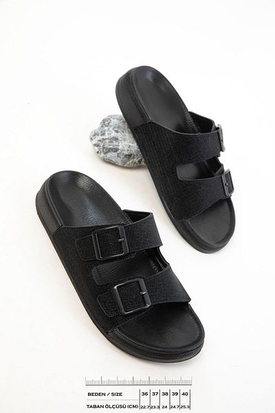SOHO Black Women's Slippers 20784