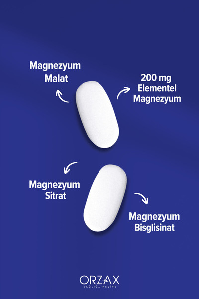 Ocean ExtraMag Üçlü Kombinasyon Magnezyum 200 mg Takviye Edici Gıda 30 Tablet