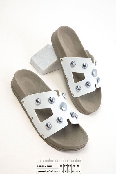 SOHO White Women's Slippers 20661