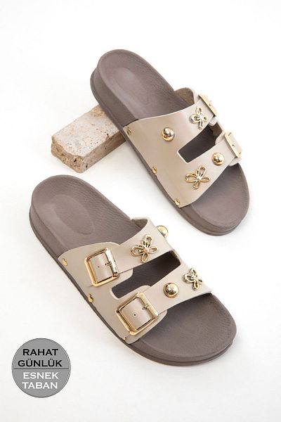 SOHO Beige Women's Slippers 20757