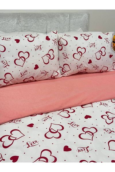 Faiend Double Cotton Duvet Cover Set - Fade Resistant and Elastic