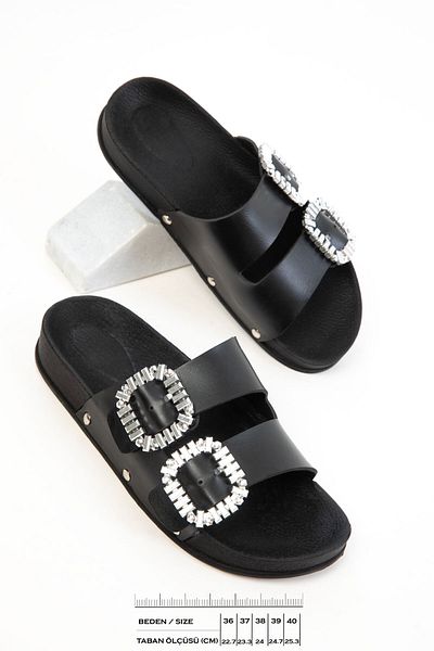 SOHO Black Women's Slippers 20813