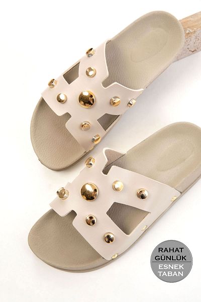 SOHO Beige Women's Slippers 20661