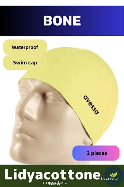 Lidyacottone Cască de înot din silicon Lycra pentru piscină și mare, impermea...