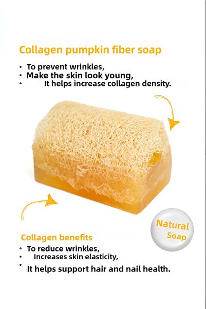 LokmanAVM Pumpkin Fiber Collagen Soap 100 Gr