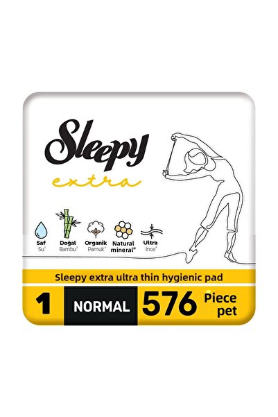 Sleepy فوط صحية رفيعة للغاية - ميجا عادية 12 عبوة 576 قطعة (عبوة واحدة)