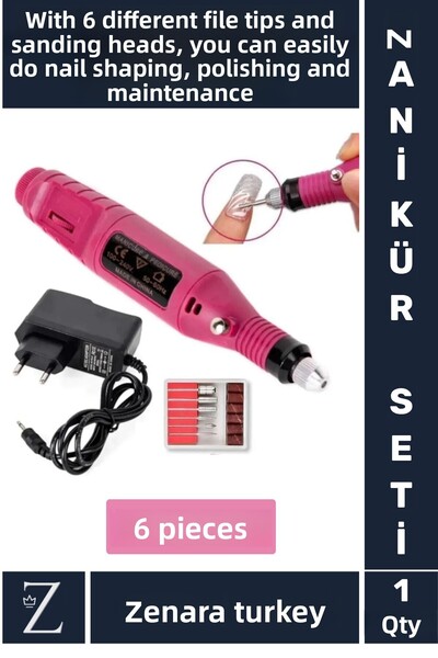 Zenara Manicure Pedicure Hand Foot Prosthetic Nail Shaping Polishing Care Ele...
