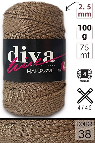 Diva İplik خيط ديفا مكرامية سميك (رقم: 4) 38 جملي