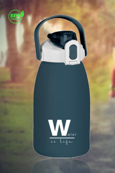 ROYALGROSS Bpa Free 1500 ml Blue Water Bottle – Suitable for Sports Daily Use with Carrying Strap, Locking Lid