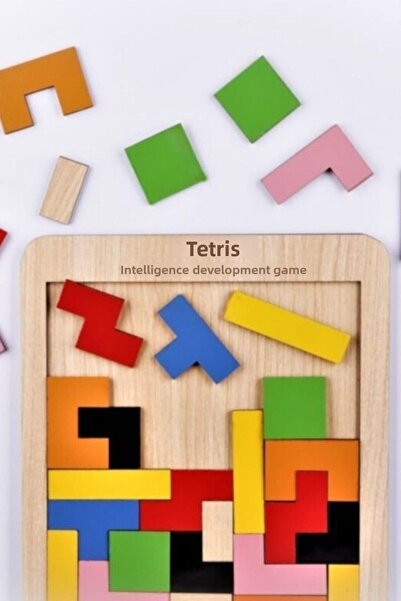 AVMmarketim Wooden Puzzle Tetris Game Educational Wooden Game Puzzle Game