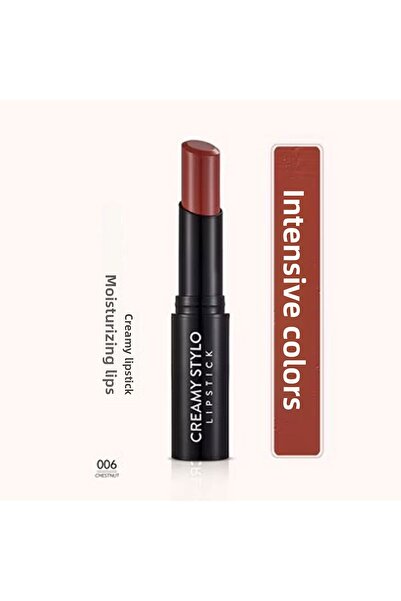 Flormar Creamy Stylo Semi-Gloss Finish Creamy Lipstick No: 006 Chesnut