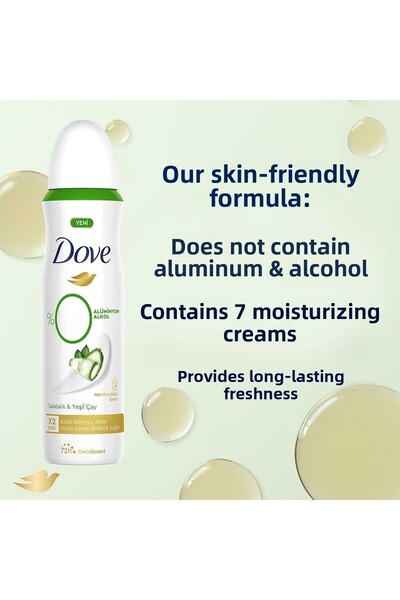Dove Deodorant pentru femei Căpșuni și ceai verde 150ml X3