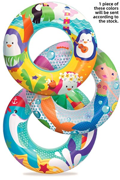 Telvesse Sea Themed 3-6 Years Bag Swimming Ring Pool Sea Inflatable Swimming Ring 51 cm