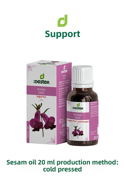 Destek زيت السمسم بالضغط البارد 20 مل